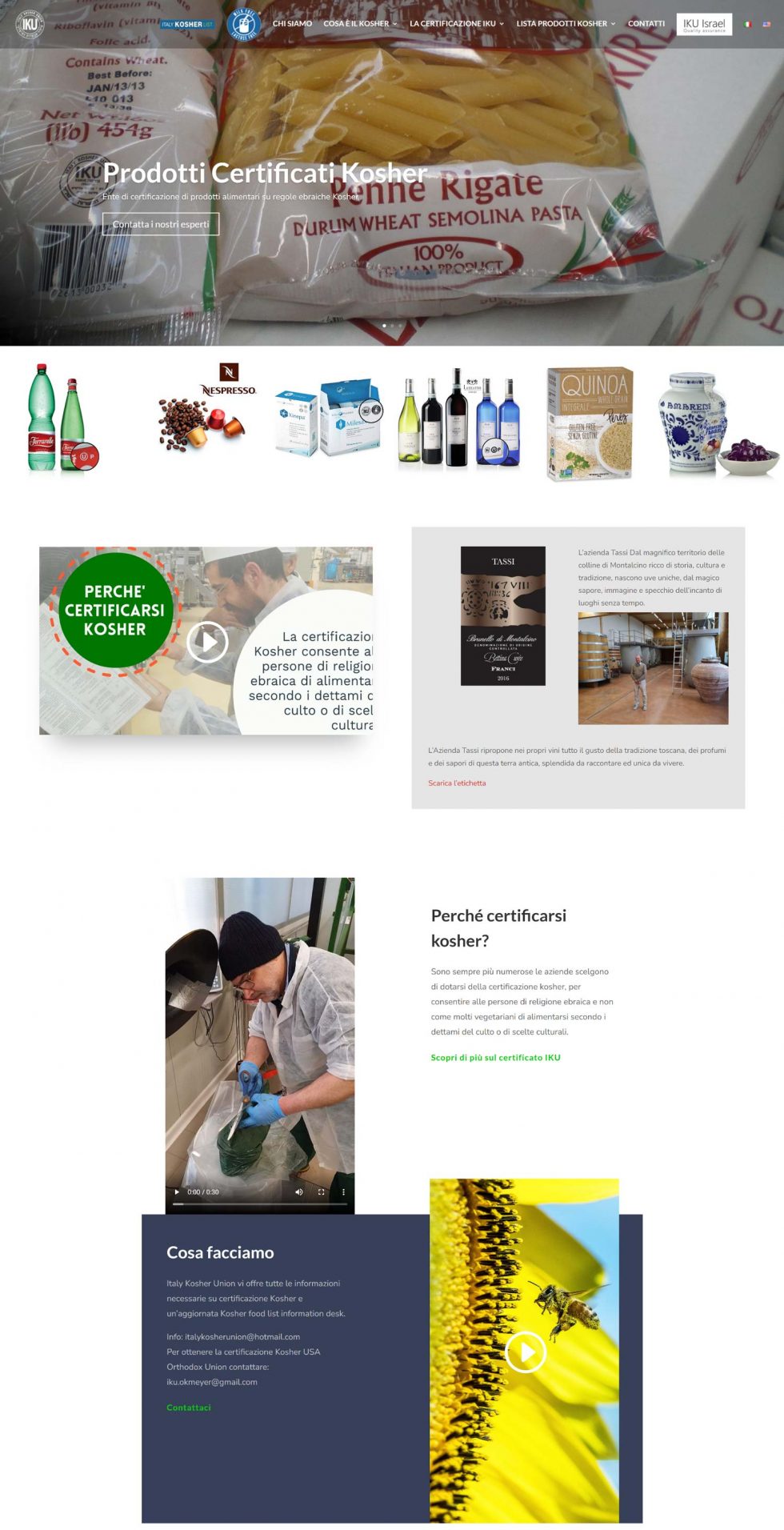 Gestione Sito Internet Italy Kosher Union
