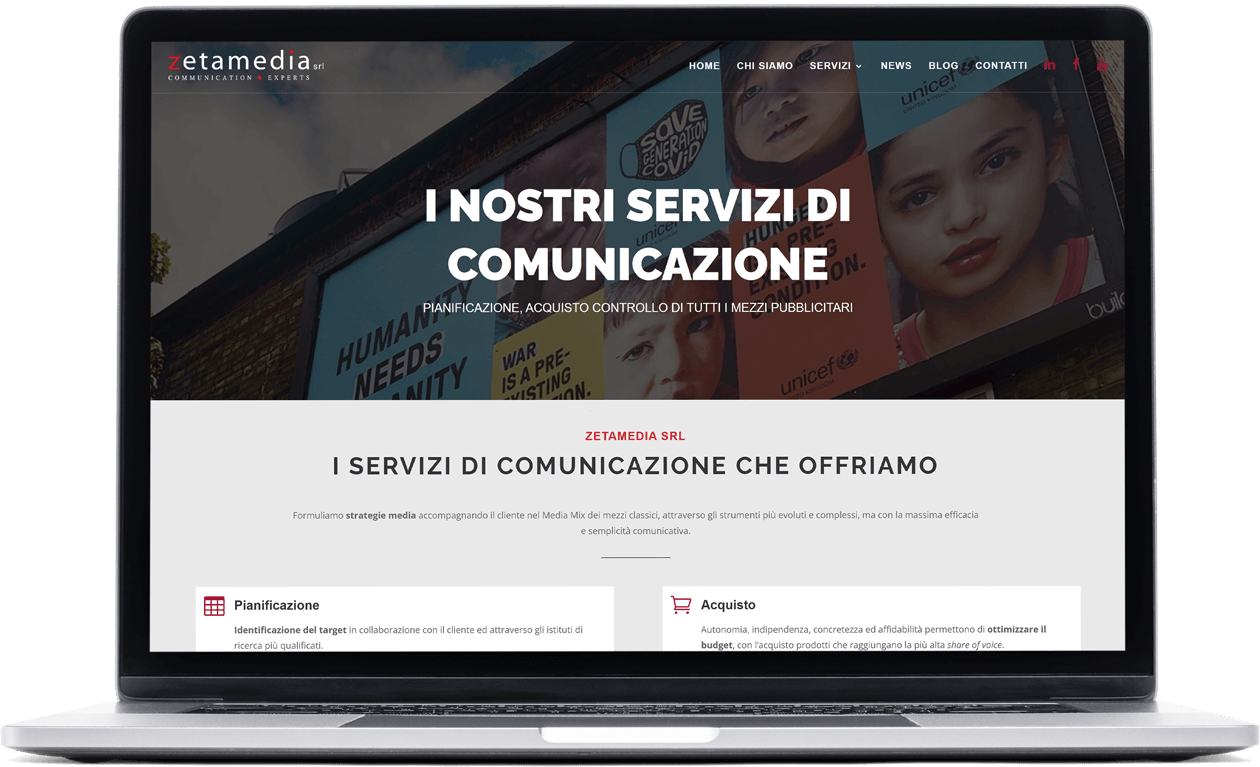 Realizzazione Sito web per Centro Media Zetamedia