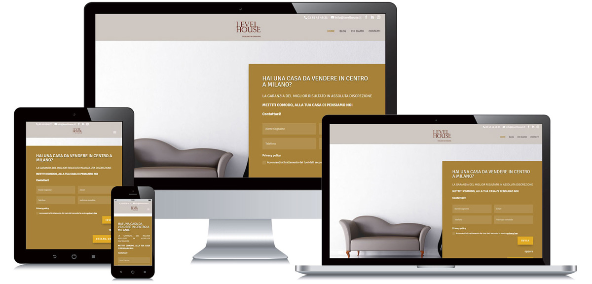 Sito web per agenzia immobiliare Level House