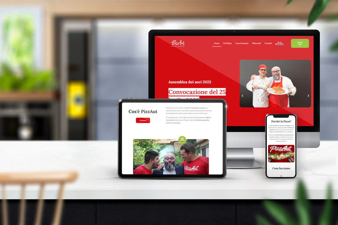 Realizzazione sito web per Onlus Pizzaut