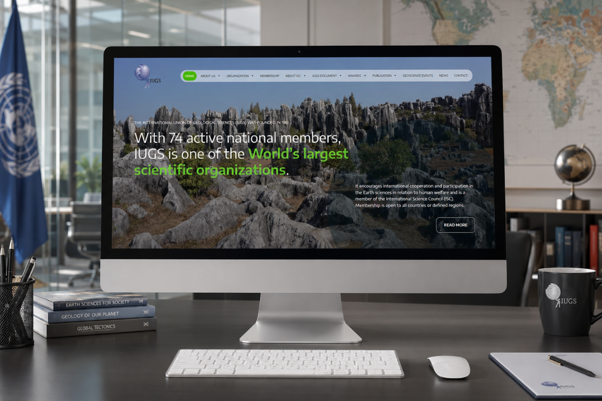 Restyling e sviluppo sito web per l’organizzazione internazionale di geologi IUGS